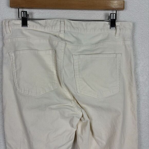 Chaps Stretch Corduroy Pants Ivory Womens 10 Fall Winter Office Casual Workwear - Picture 7 of 12
